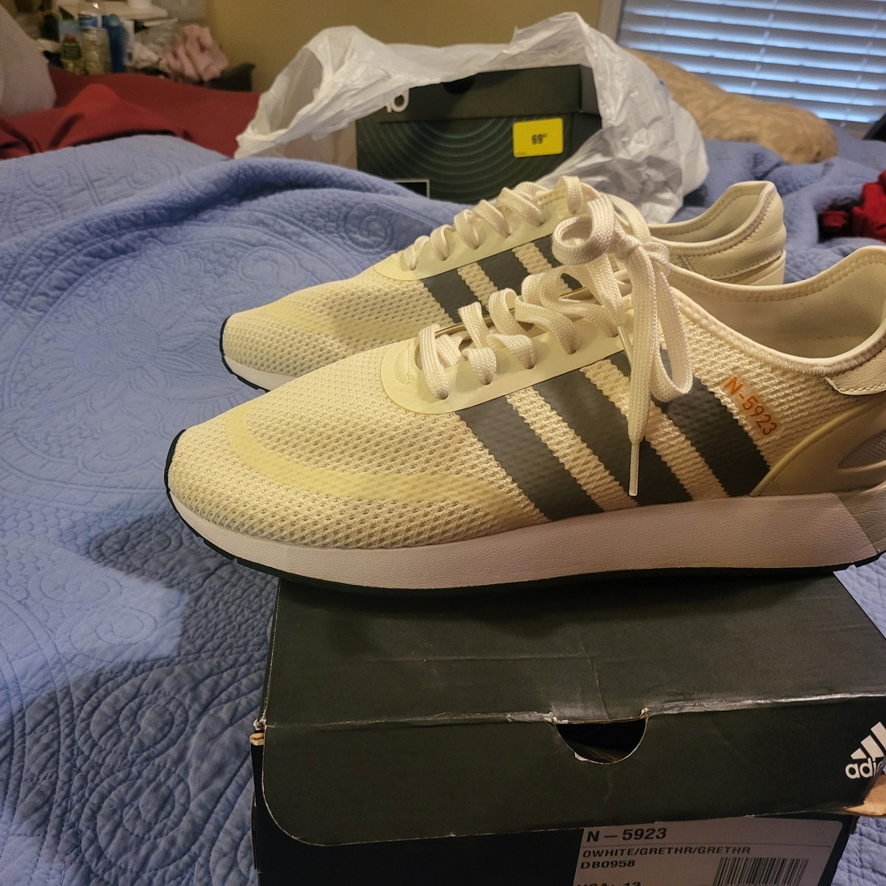 Adidas Yellow and Gray Sneakers